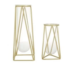 UMA Cosmopolitan Gold Iron Modern Vase (Various Sizes) Vases, Bottles, & Containers