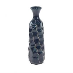 UMA Home Accents Blue Ceramic Modern Vase