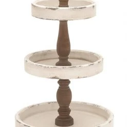 UMA Wood 3-Tiered Tray Home Accents