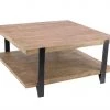 UMA Coffee Tables Square Wood And Metal Coffee Table