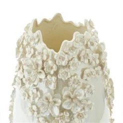 UMA Vases, Bottles, & Containers Ceramic Vase With Flower Design