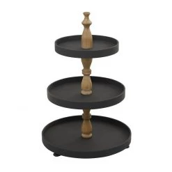 UMA Black Wood Traditional 3-Tiered Server