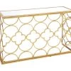 UMA Consoles, Breakfronts, & Sideboards Gold Glam Metal Console Table