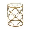 UMA Gold And Glass Accent Table