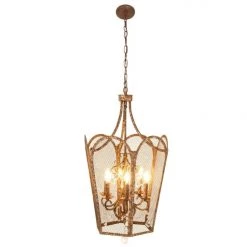 UMA Distressed Metal Chandelier