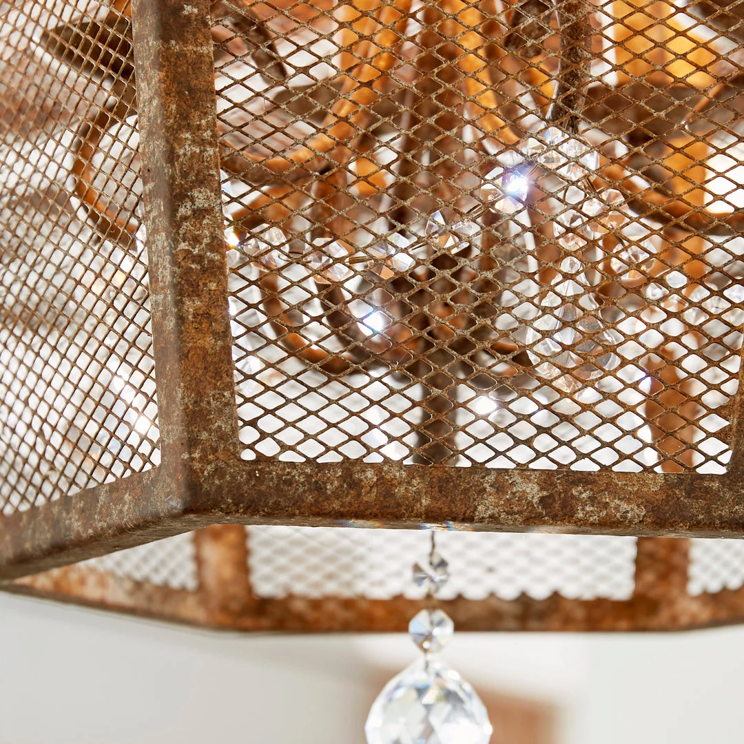 UMA Distressed Metal Chandelier 4 UMA Distressed Metal Chandelier