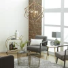 UMA Modern Metal Chandelier, Gold Chandeliers