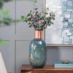 A&B Home Green Glass Vase Home Accents