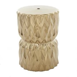 UMA Gold Ceramic Modern Accent Table