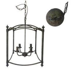 Crestview Black Iron Chandelier Chandeliers