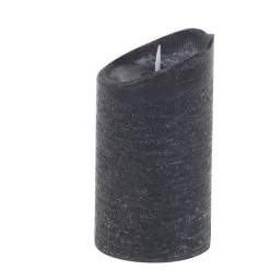 UMA Black Flameless LED Wax Candle Porch View Home Candles