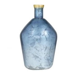 UMA Blue Glass Vase, Tall Home Accents