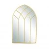 UMA Mirrors Arched Metal Framed Mirror, Gold