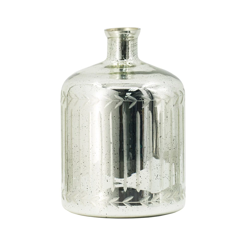 A&B Home Silver Glass Vase 4 A&B Home Silver Glass Vase