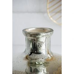 A&B Home Silver Glass Vase