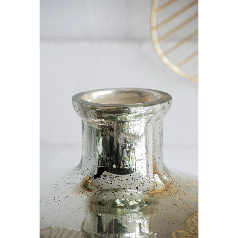 A&B Home Silver Glass Vase 1 A&B Home Silver Glass Vase