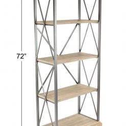 UMA Wood & Metal Shelf Accent Furniture