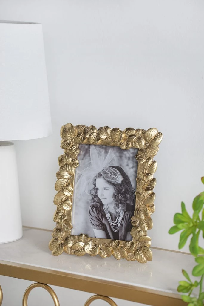 A&B Home Gold Leaf Photo Frame Home Accents 2 A&B Home Gold Leaf Photo Frame Home Accents