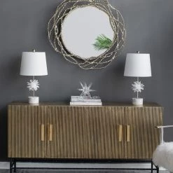 A&B Home Selenite And Marble Table Lamp