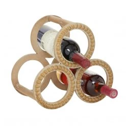 UMA Wooden Beaded Wine Rack