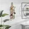 UMA Home Accents Wood & Metal Beaded Wine Holder