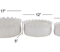 UMA White Contemporary Ceramic Planter (Various Sizes)