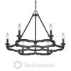 Golden Lighting Saxon 6 Light Chandelier, Aged Bronze Chandeliers