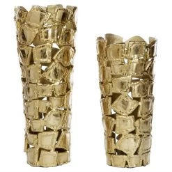UMA Gold Aluminum Vase (Various Sizes) Vases, Bottles, & Containers