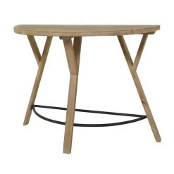 UMA Brown Wood Modern Farmhouse Console Table