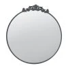 A&B Home Mirrors Black Baroque Mirror, Round