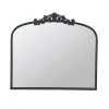 A&B Home Black Baroque Mirror, Short Mirrors