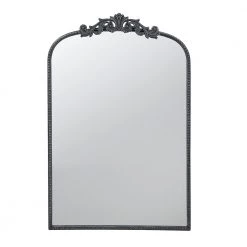 A&B Home Mirrors Black Baroque Mirror, Tall