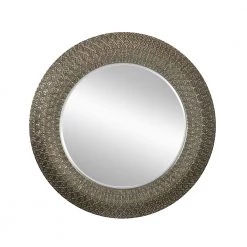 A&B Home Mirrors Round Sculpted Wall Mirror