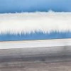 UMA Faux Fur Bench, White Accent Furniture
