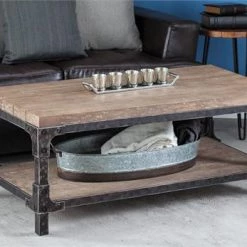 UMA Natural Wood Coffee Table Accent Furniture