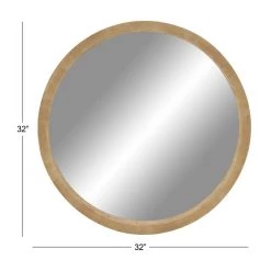 UMA Mirrors Brown Natural Wood Wall Mirror