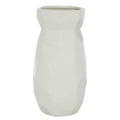 UMA Cosmopolitan White Ceramic Modern Vase