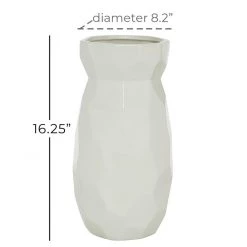 UMA Cosmopolitan White Ceramic Modern Vase