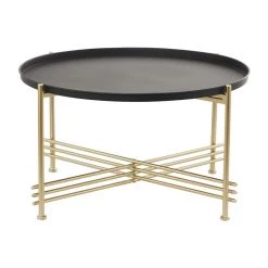 UMA Gold Metal Modern Coffee Table Accent Furniture