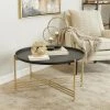 UMA Gold Metal Modern Coffee Table Accent Furniture