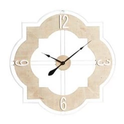 UMA Metal & Natural Wood Wall Clock