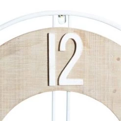 UMA Metal & Natural Wood Wall Clock