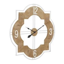 UMA Metal & Natural Wood Wall Clock