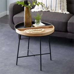 UMA Black Metal Contemporary Coffee Table (Various Sizes)