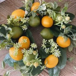 Regency 13.5" Lemon & Lime Candle Ring Wreath