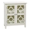 UMA Consoles, Breakfronts, & Sideboards White Wood & Glass Cabinet