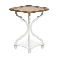 UMA Accent Furniture Wood Accent Table With Scalloped Top (Various Styles)
