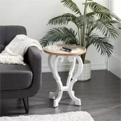 UMA Accent Furniture Wood Accent Table With Scalloped Top (Various Styles)