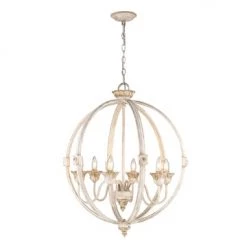 Golden Lighting Jules Chandelier, Antique Ivory