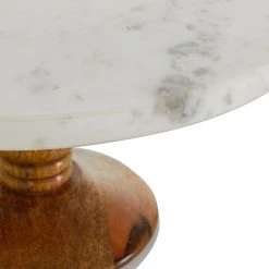 UMA Wood & Marble Cake Stand, Large Decorative Trays & Risers